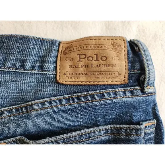 Polo Ralph Lauren Classic Fit Jeans 33x32 90s Vintage Style Denim Straight Leg - Picture 6 of 12